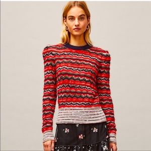 ✨ NWT Tory Burch Lurex Striped Sweater ✨ Medium